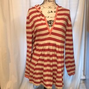 Fun sweater dress with hoodie!!